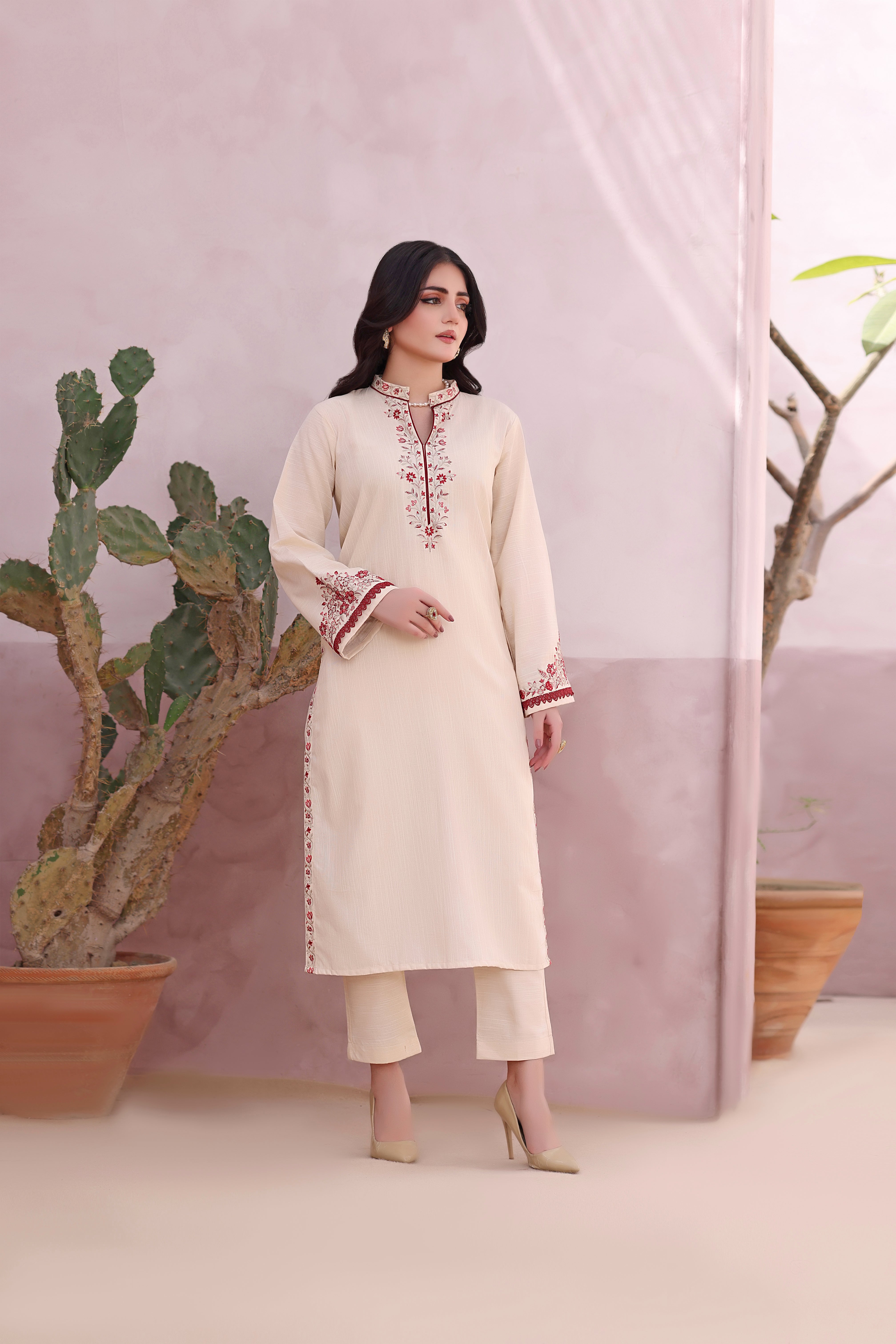 Ivory Khaddar 2PC Dress