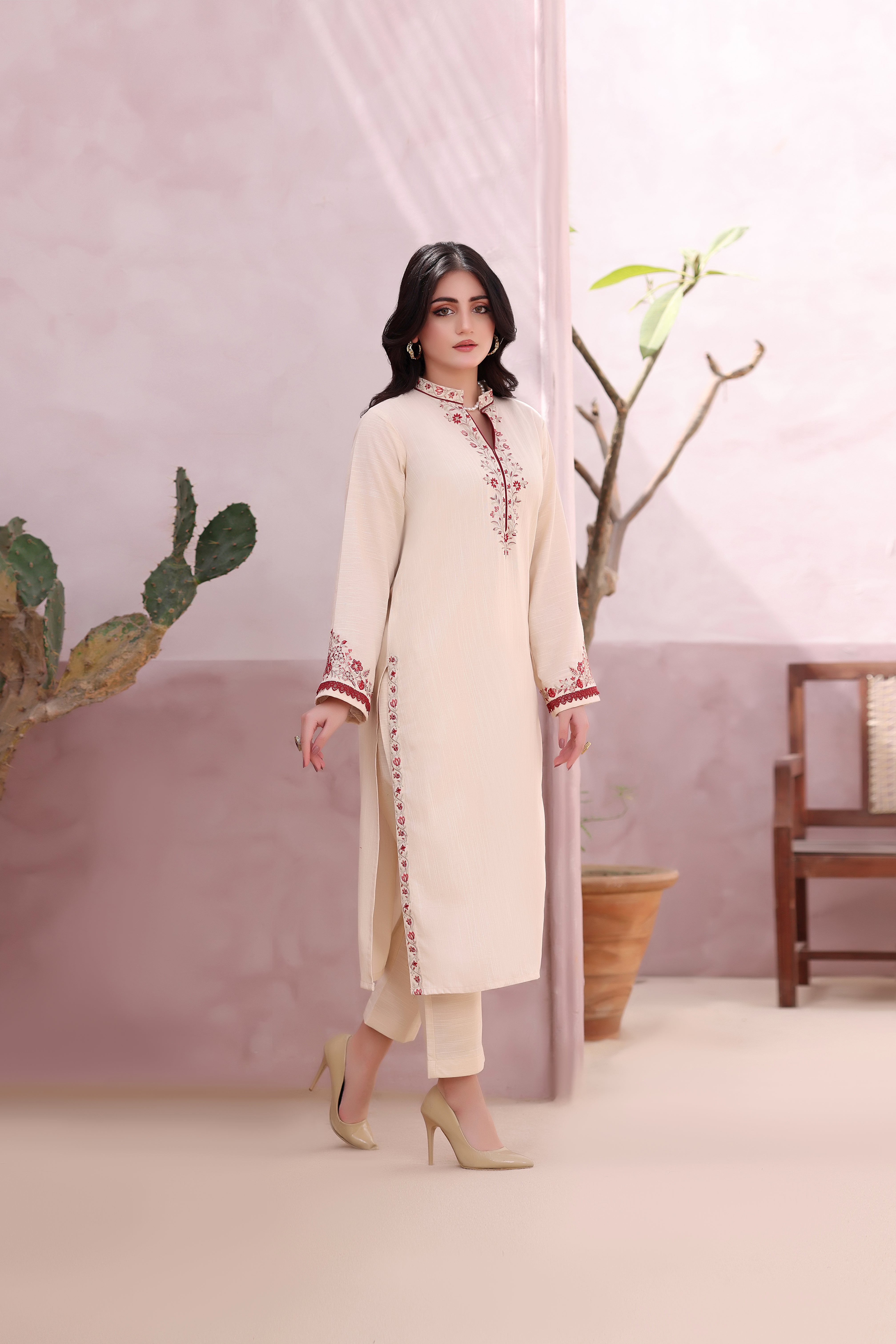 Ivory Khaddar 2PC Dress