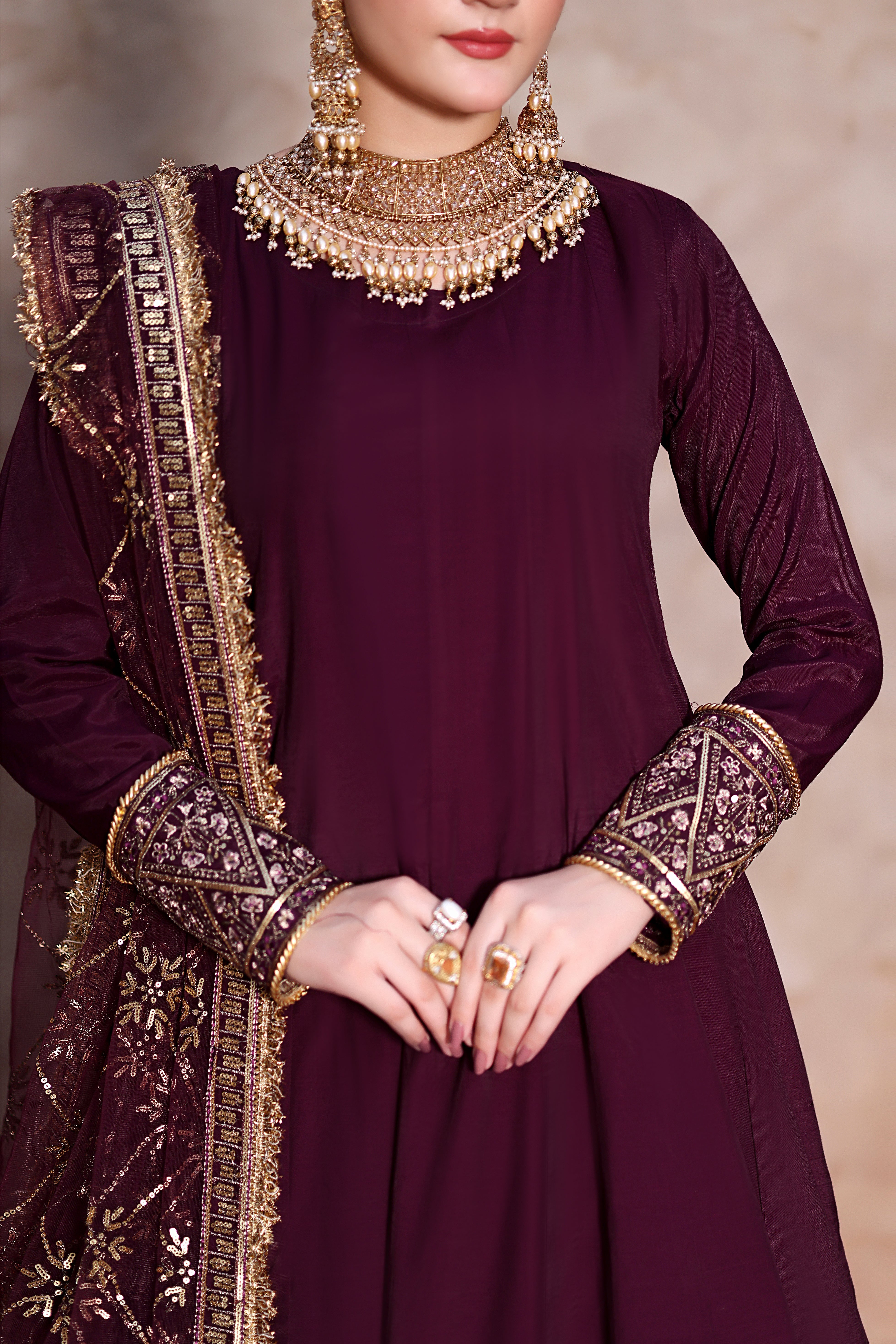 Mi Raqsam RawSilk 3PC Formal Dress