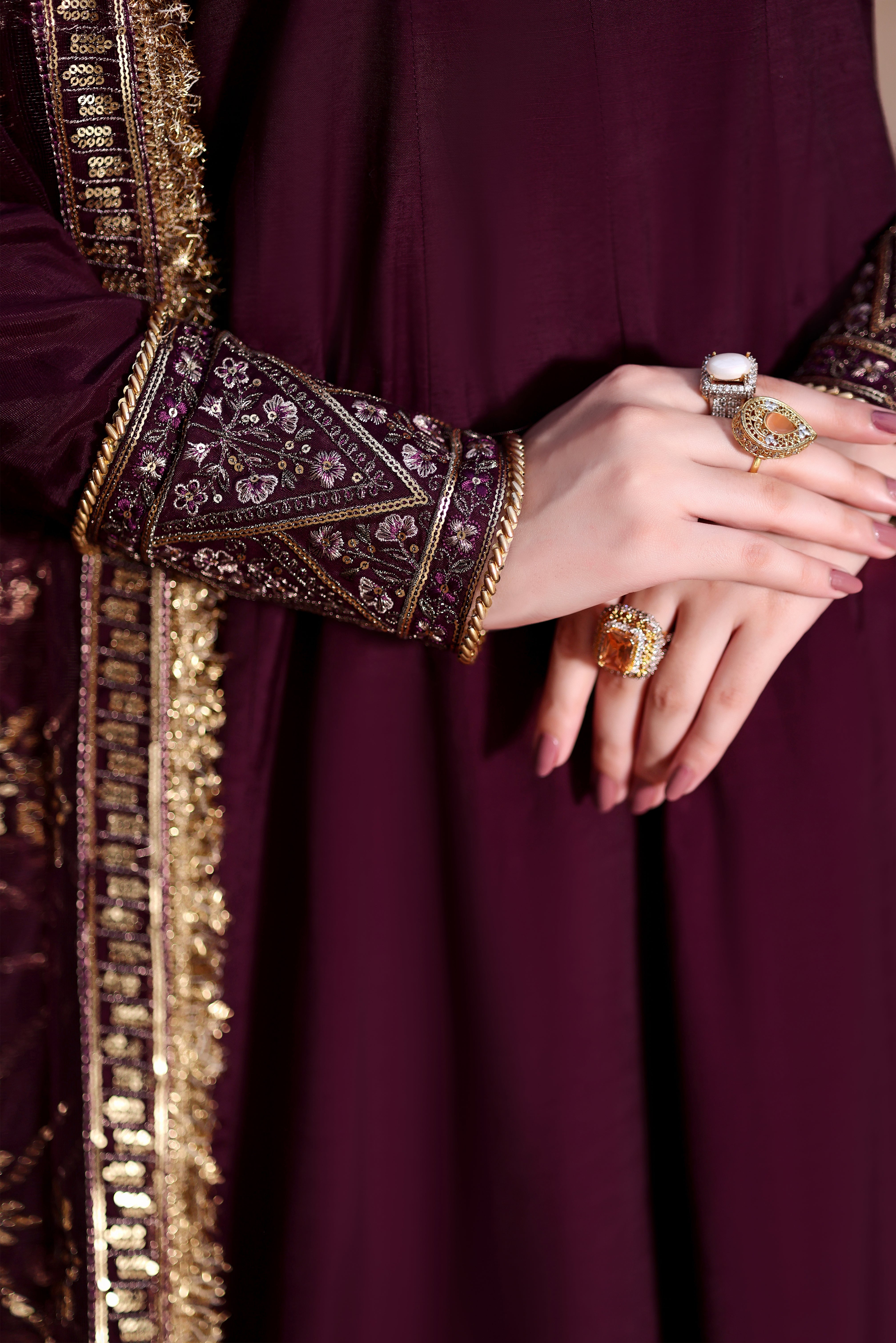 Mi Raqsam RawSilk 3PC Formal Dress