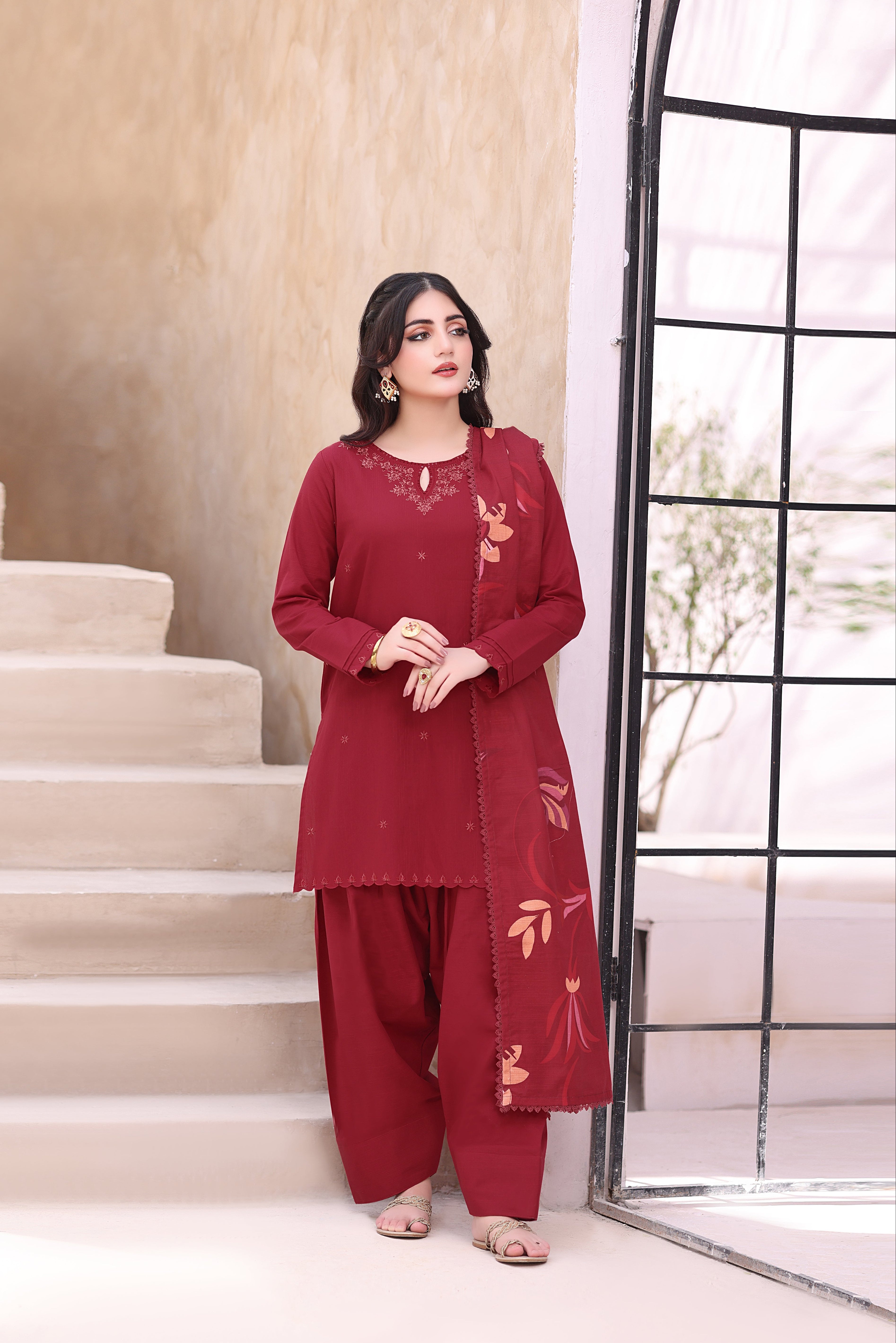 Sparkle Khaddar 3PC Dress