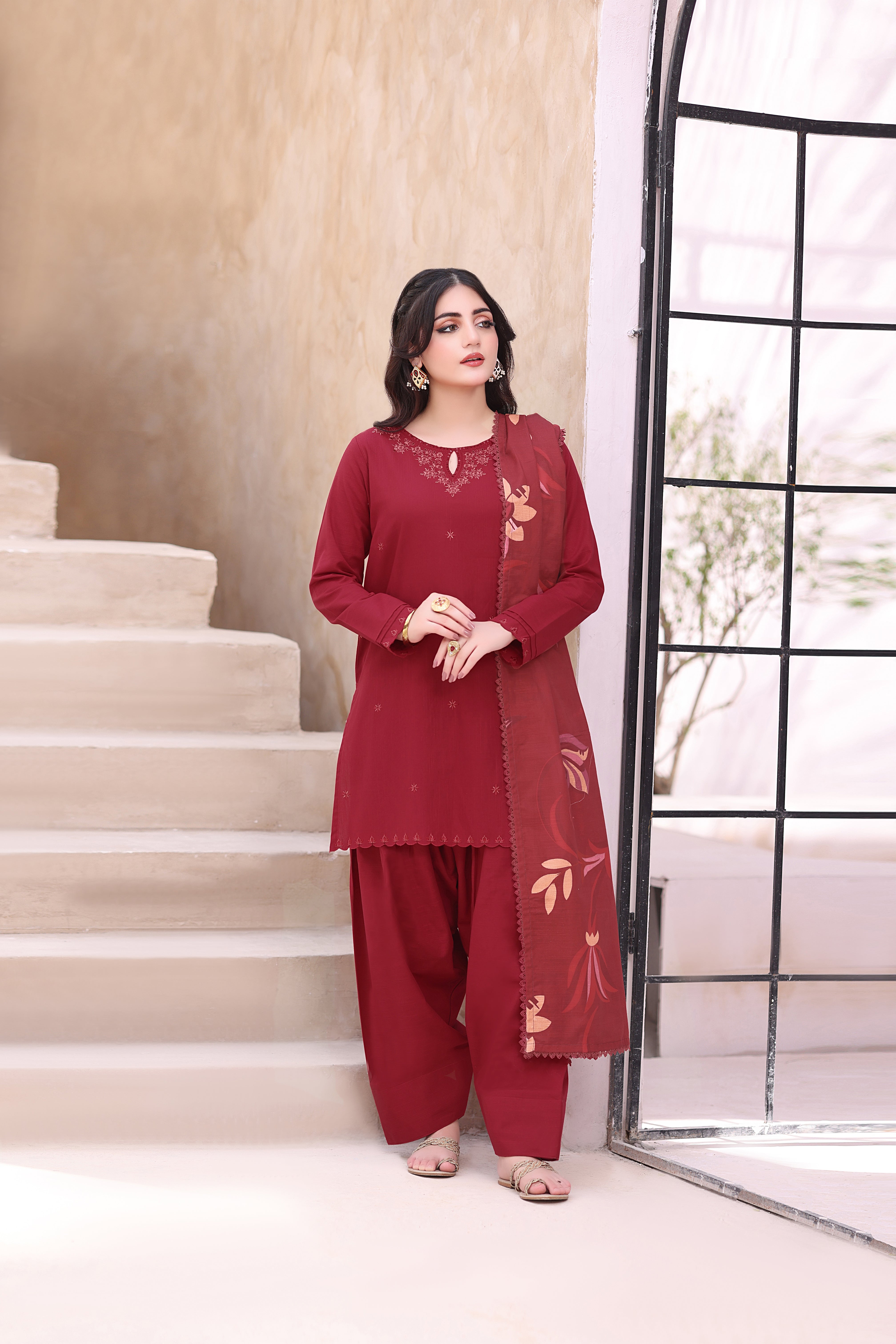 Sparkle Khaddar 3PC Dress