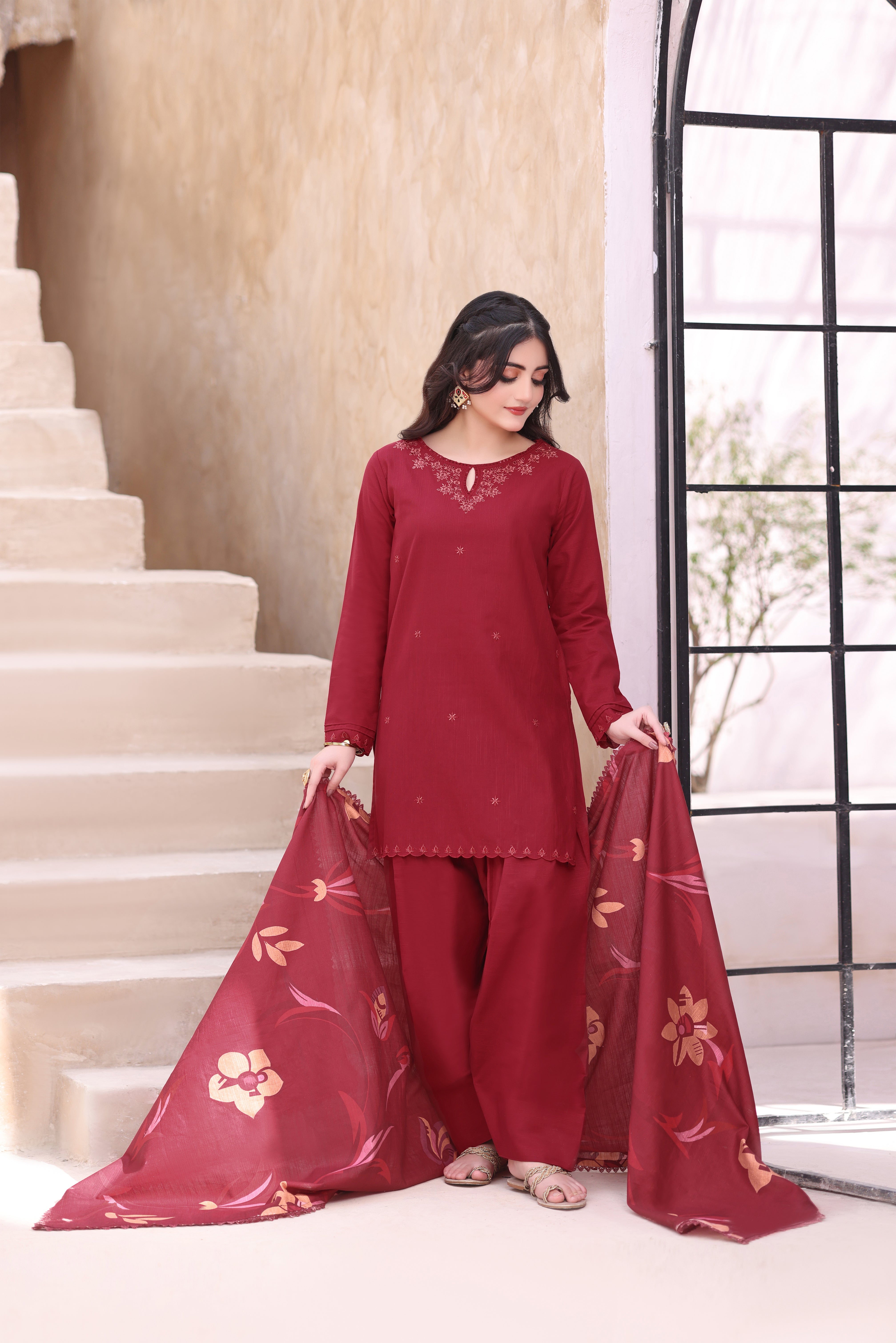 Sparkle Khaddar 3PC Dress