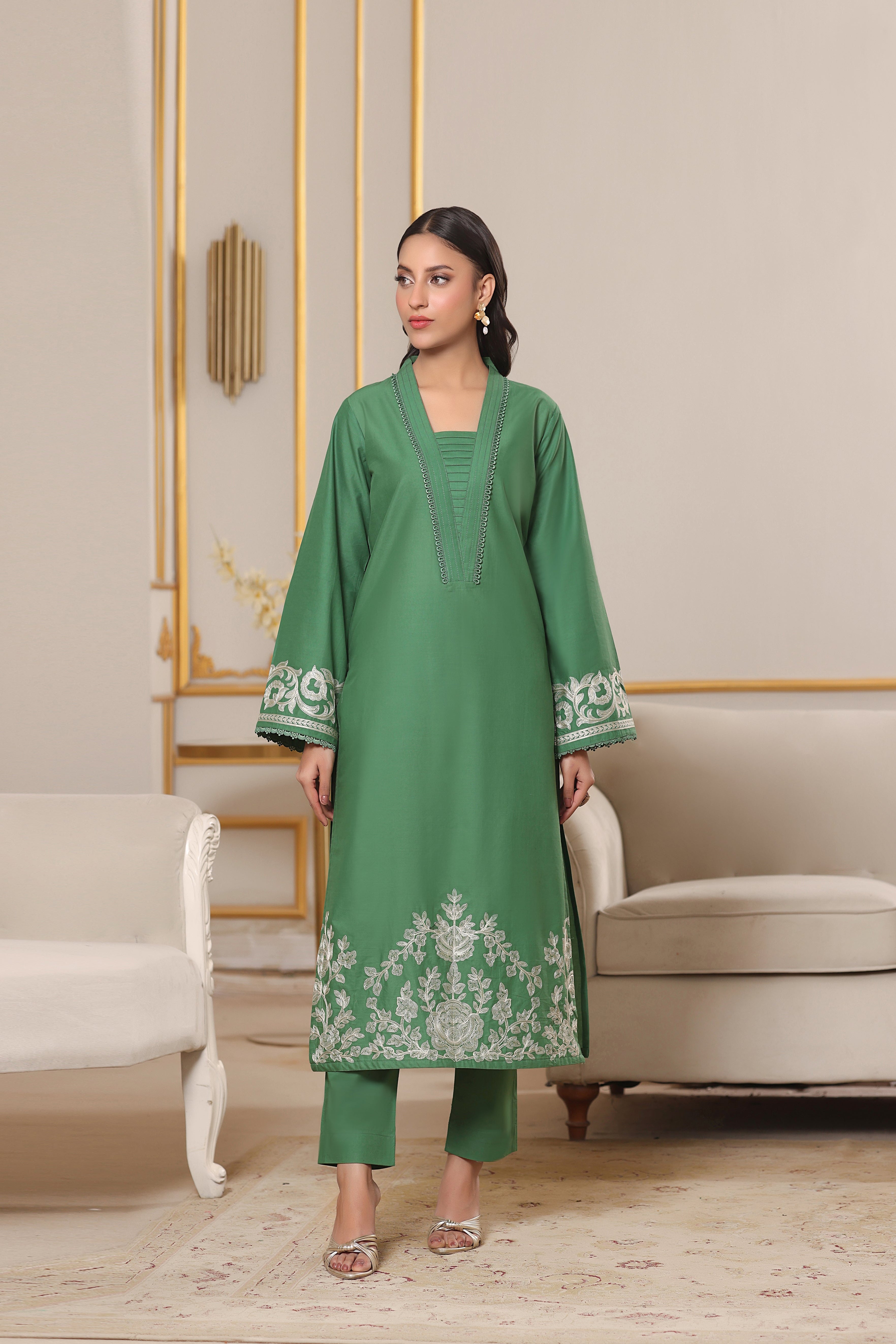 Spring Embroidered 3PC Lawn Dress
