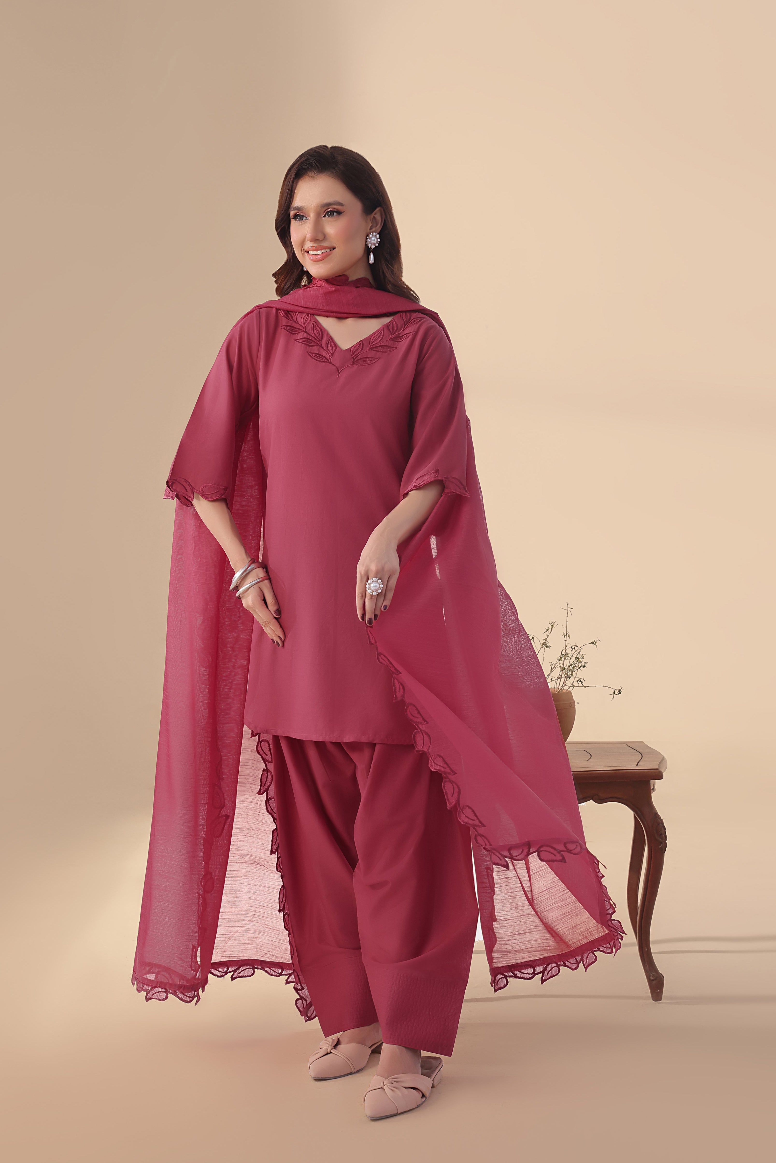 Meadow Embroidered 3PC Lawn Dress