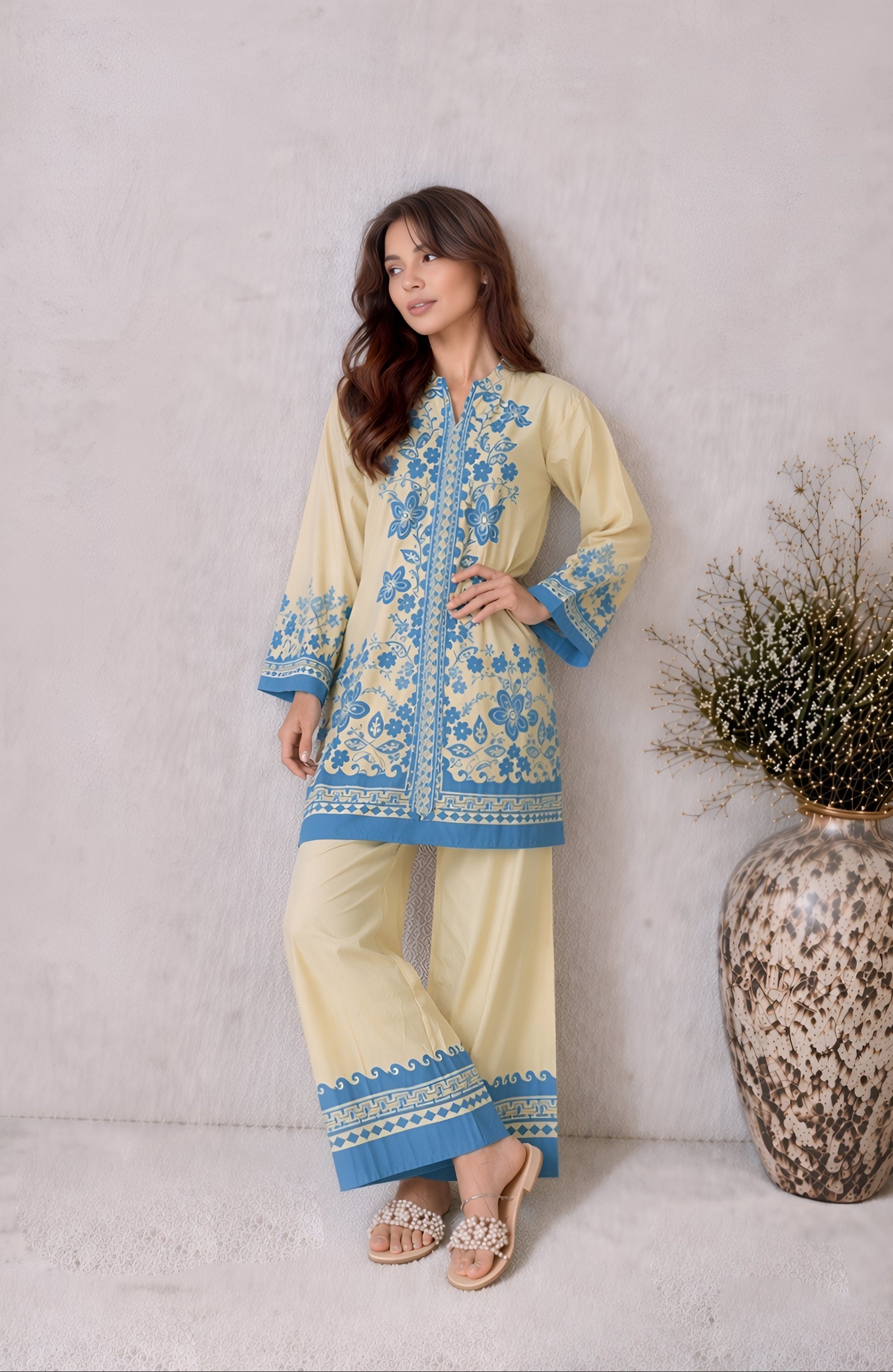 Rays Printed 2PC Dress