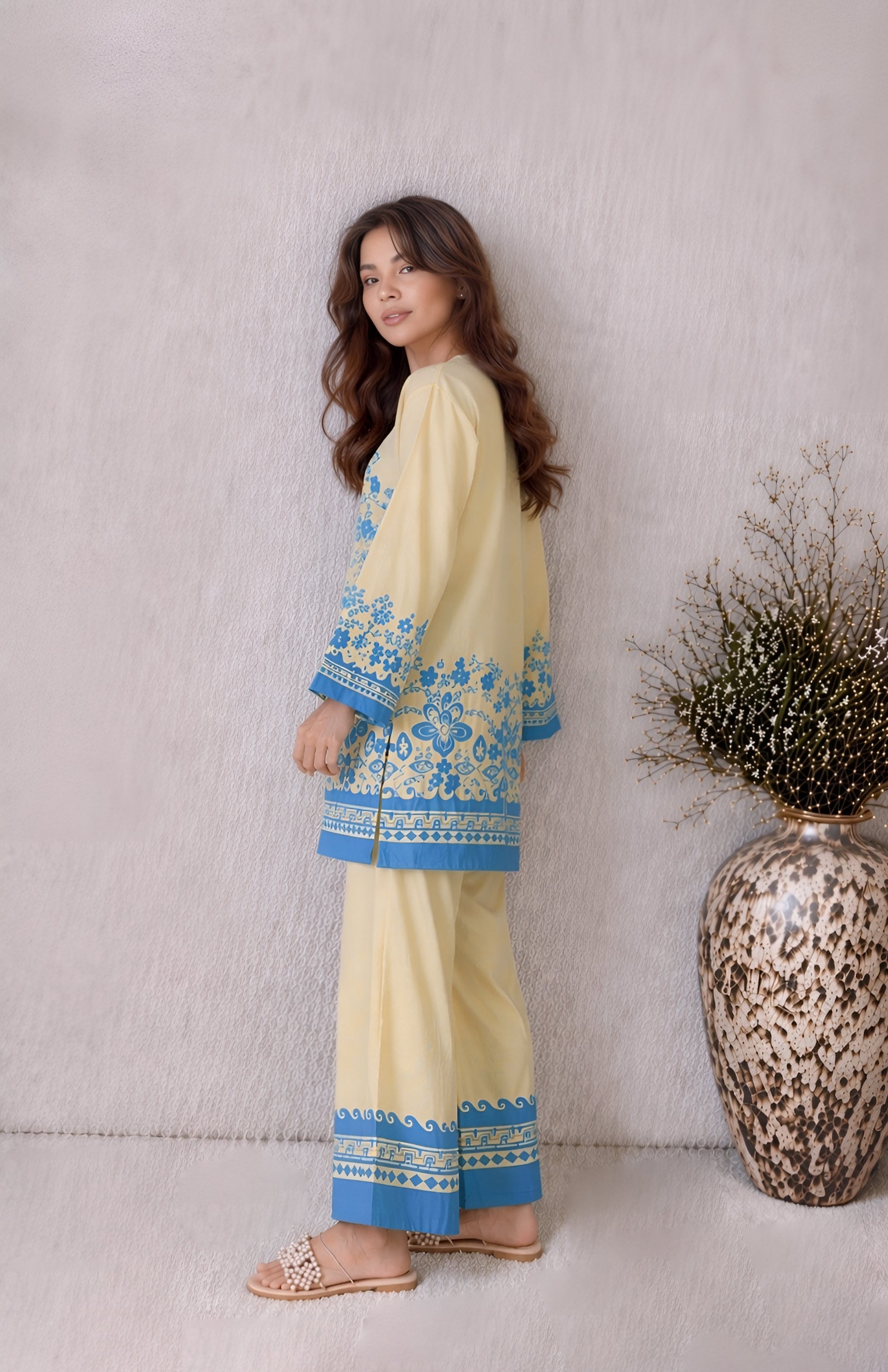 Rays Printed 2PC Dress