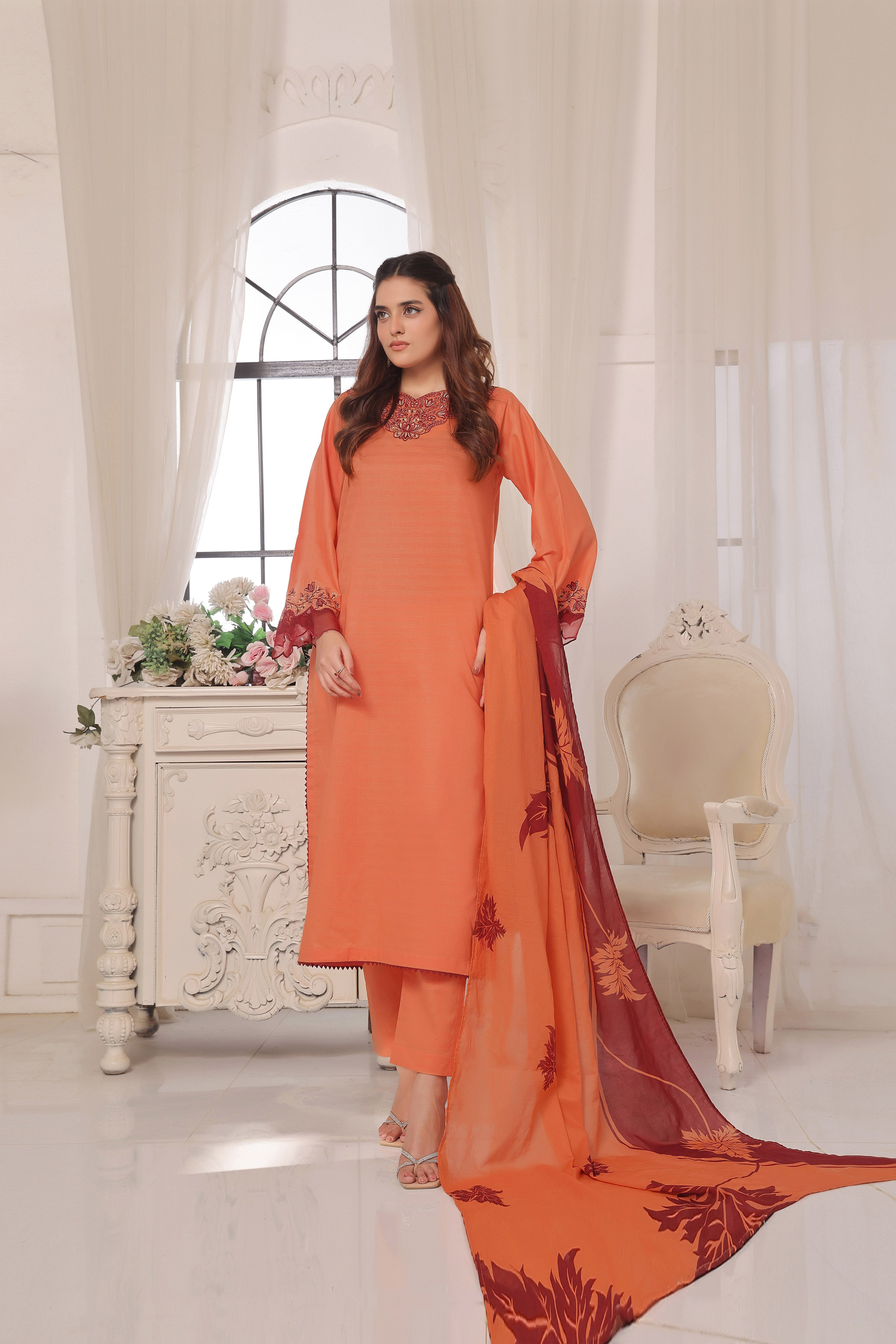 Luxeurs Affordable Embroidered Pakistani Lawn Dresses Size Chart