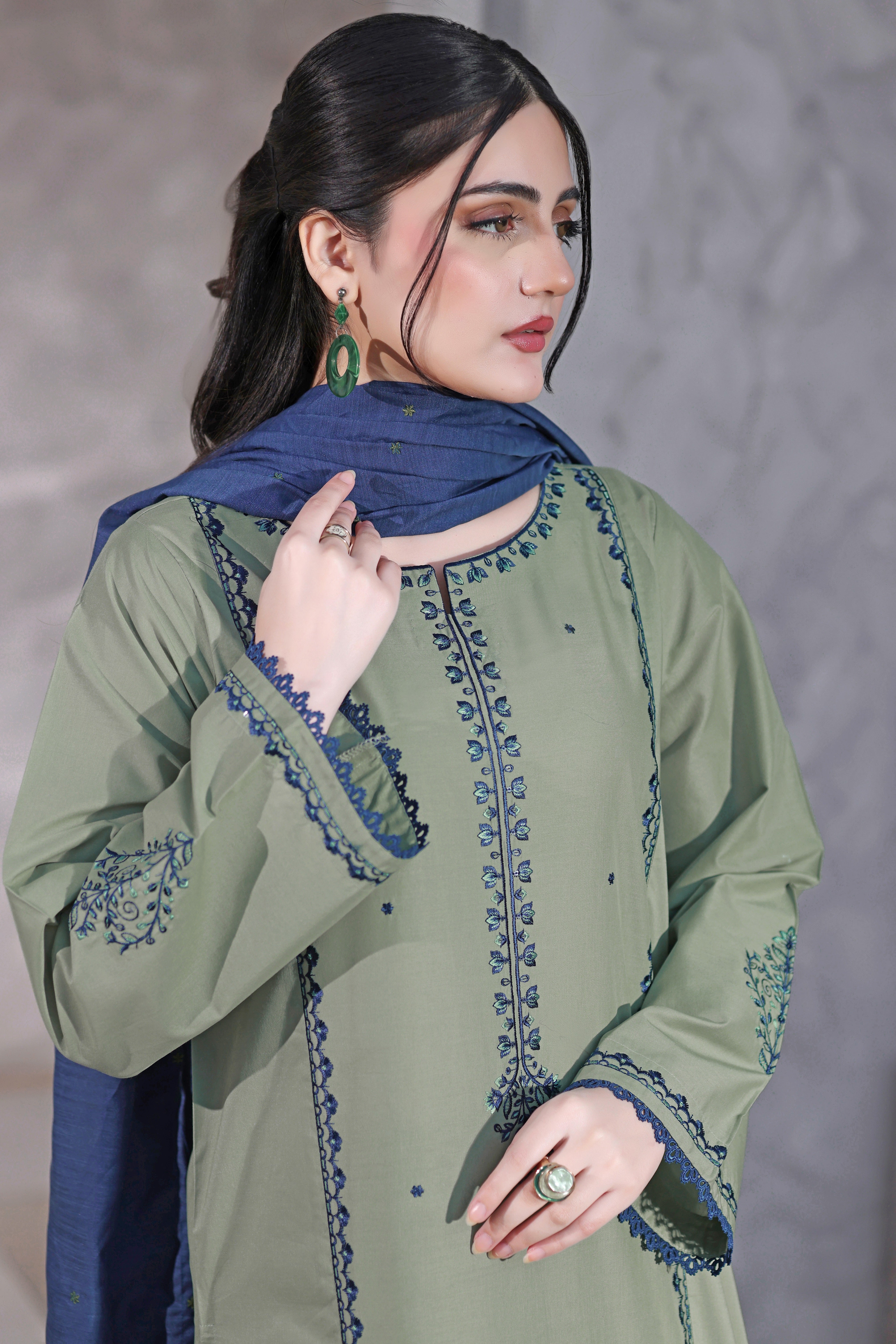 Serene Embroidered 3PC Lawn Dress