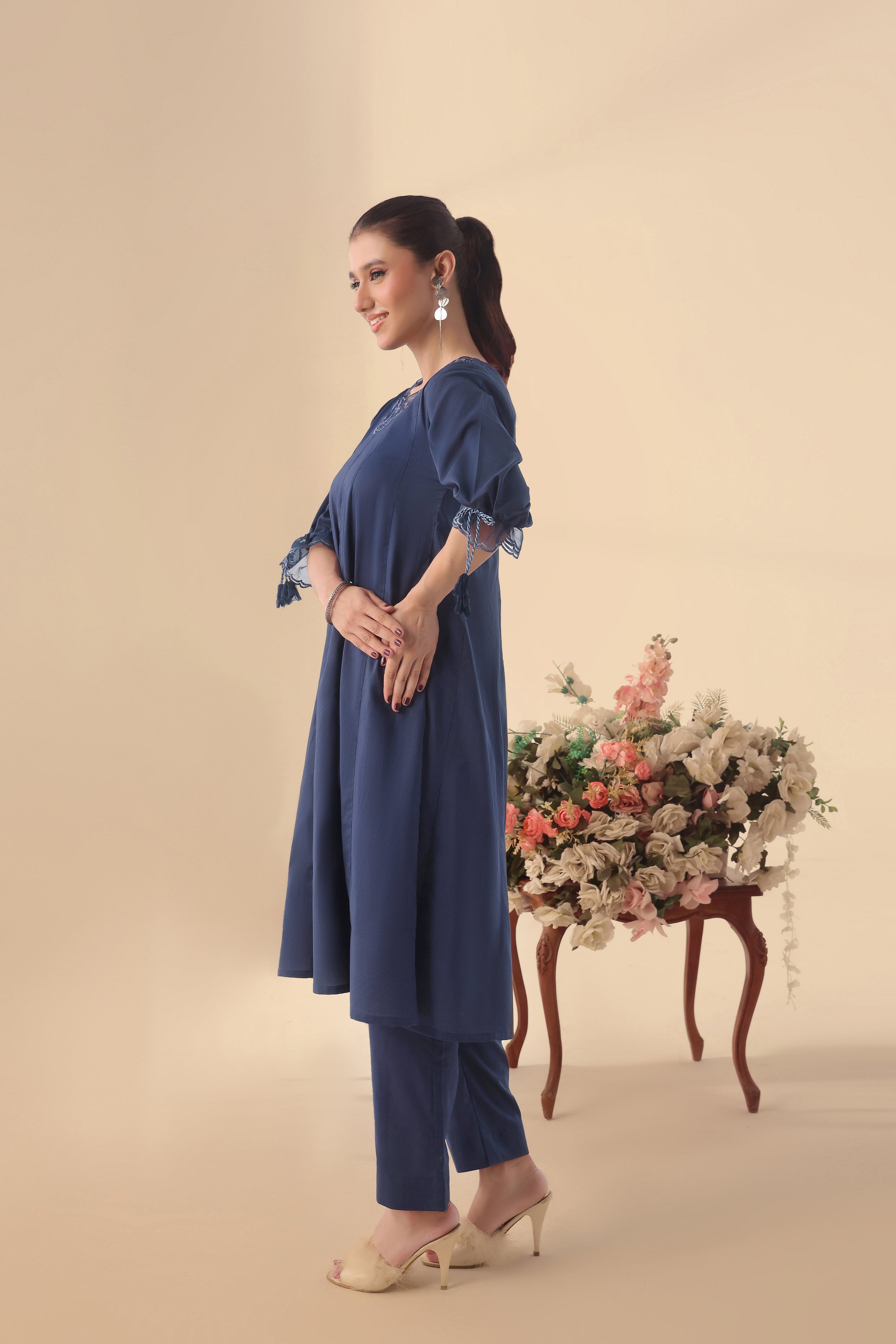 Swirl Embroidered Lawn 2PC Dress