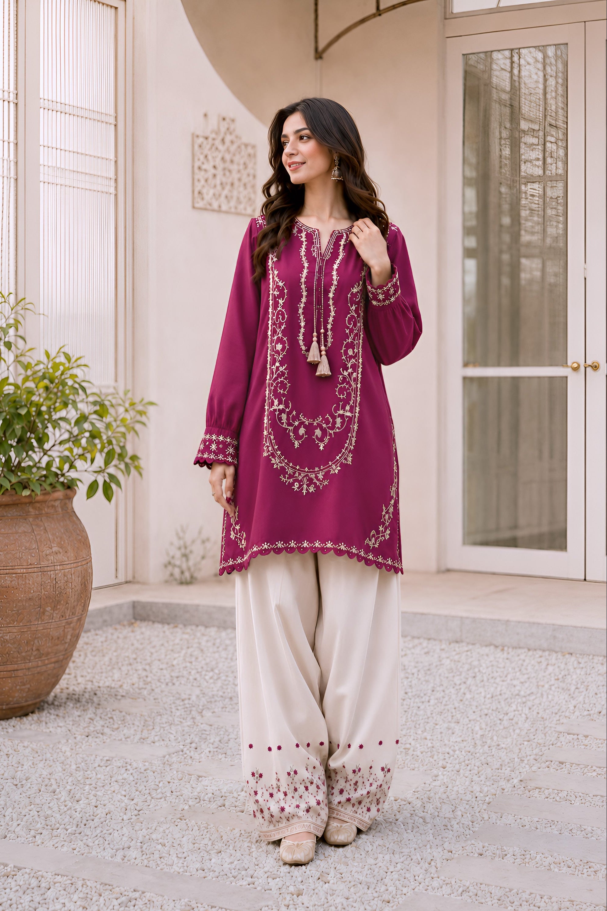 Vintage Emb. Lawn 2PC Dress