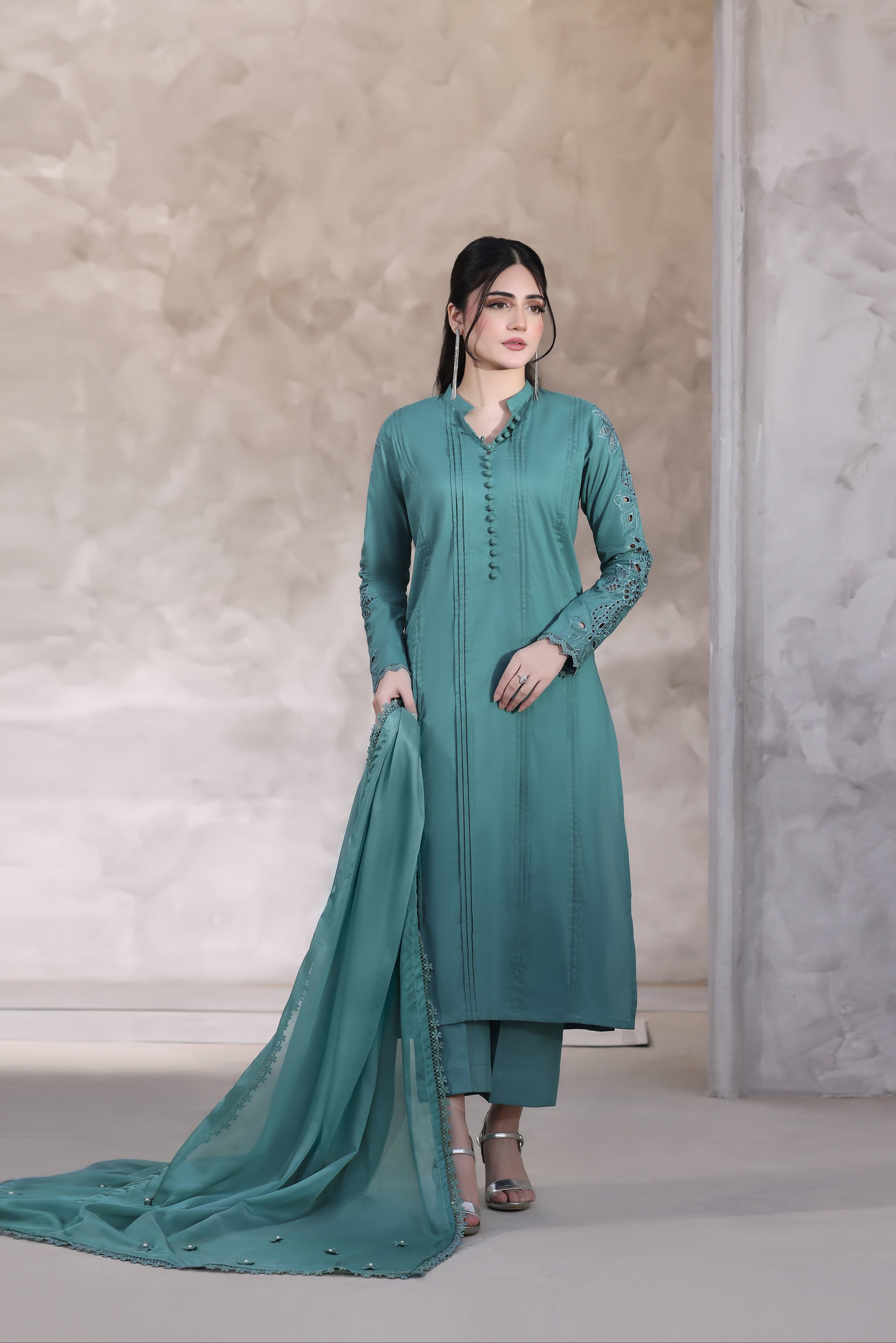 Zircon Embroidered 3PC Lawn Dress