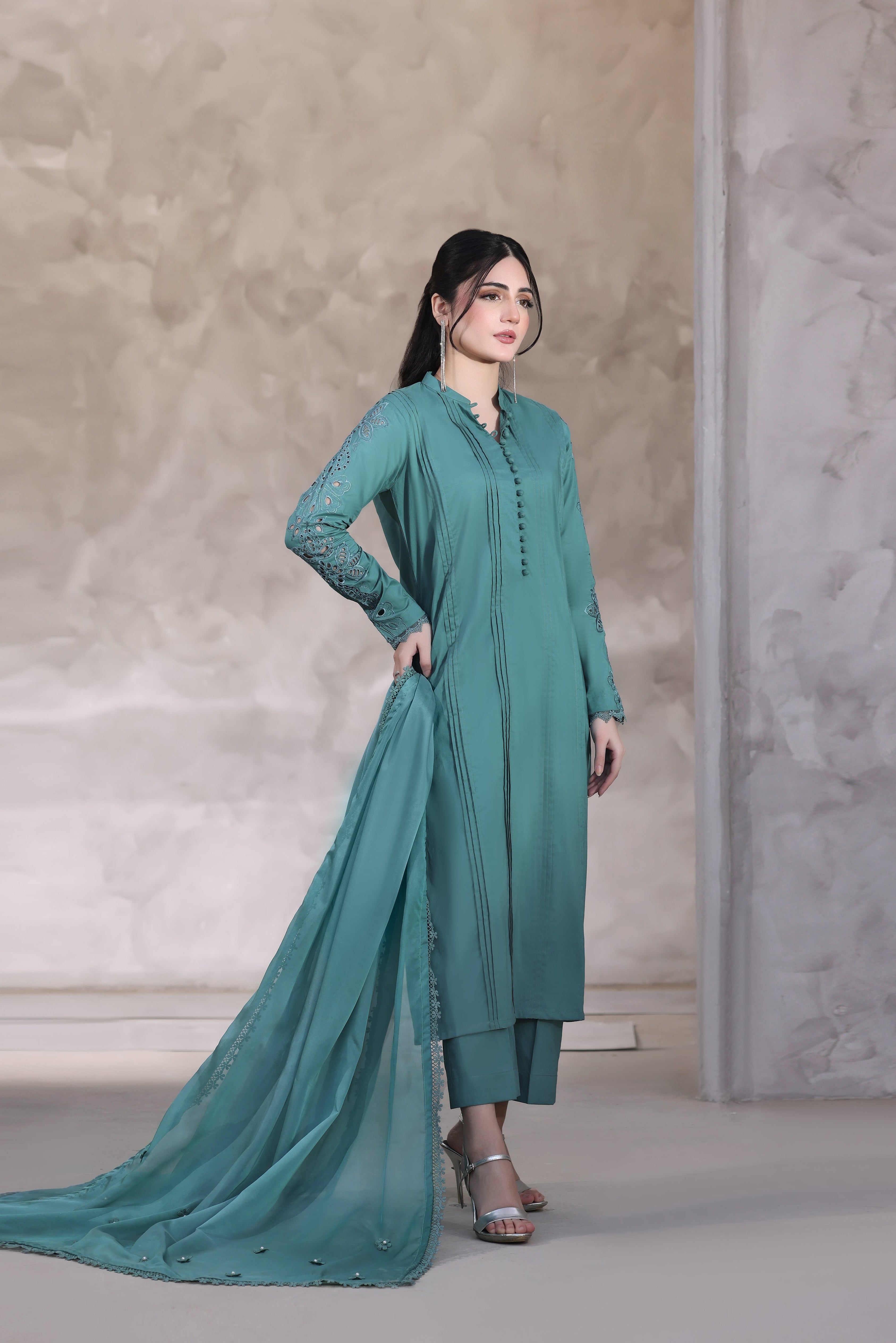 Zircon Embroidered 3PC Lawn Dress