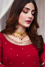 Load and play video in Gallery viewer, Gulaal Chiffon Formal Stitched Dress