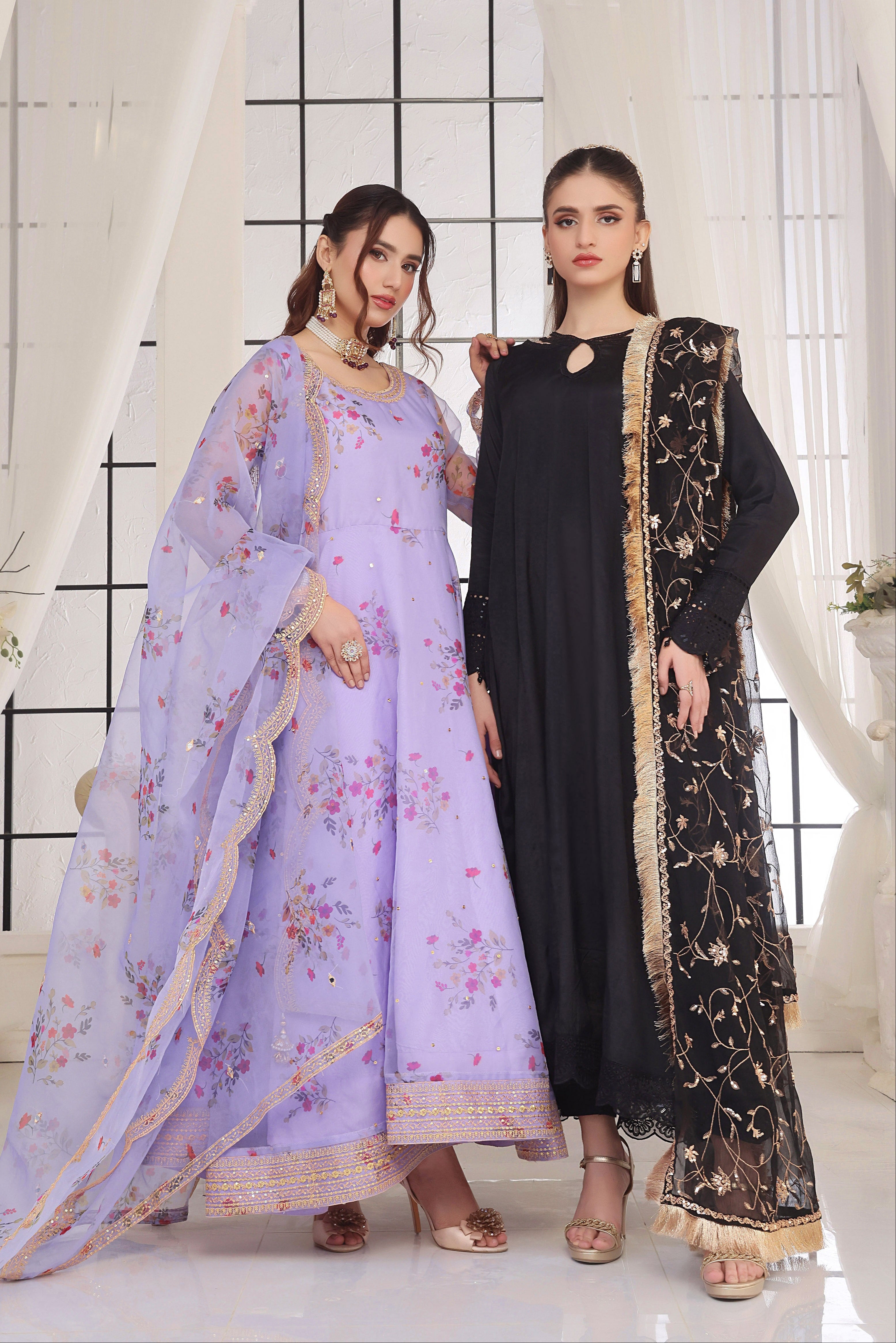 Shokh-e-Nazar Stitched 3PC Formal Organza Dress