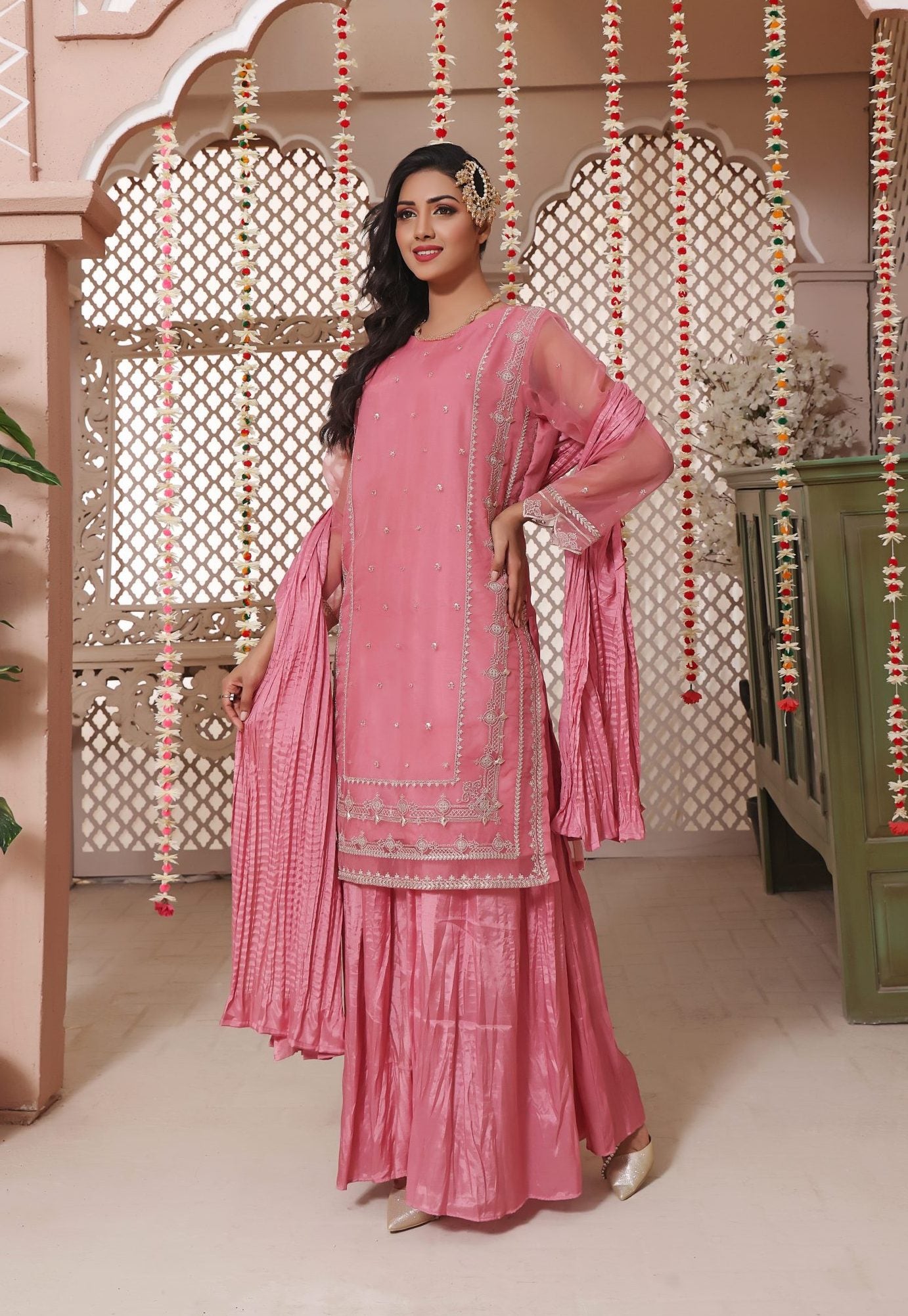 Luxeurs Embroidered Organza Stitched Formal Dress