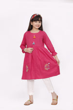 Load image into Gallery viewer, Dove Stitched 2 Piece Embroidered Cotton Suit For Kids
