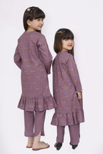 Load image into Gallery viewer, Mini-me Stitched 2 Piece Embroidered Cotton Suit For Kids
