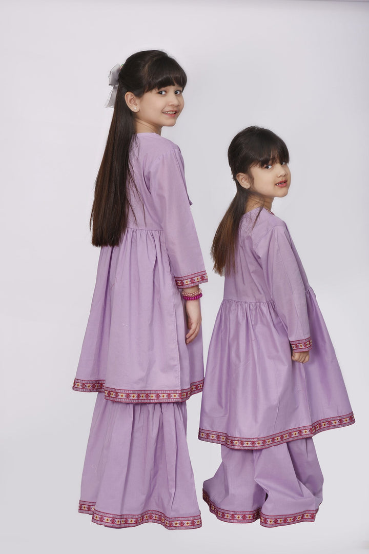 Traditional-Mist Stitched 2 Piece Embroidered Suit For Kids