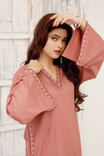 Load image into Gallery viewer, Rose Wood Stitched 2 Piece Embroidered Cotton Suit
