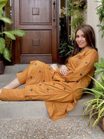 Load image into Gallery viewer, Palm Stitched 2 Piece Embroidered Cotton Suit
