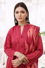 Load image into Gallery viewer, Ikat Stitched 3 Piece Embroidered Lawn Cotton Suit
