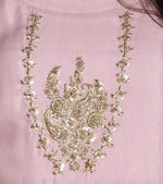 Load image into Gallery viewer, Lavender Stitched 2 Piece Embroidered Sequin work  Silk Suit
