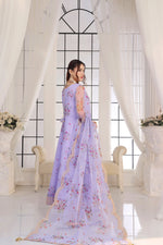 Load image into Gallery viewer, Shokh-e-Nazar Stitched 3PC Formal Organza Dress
