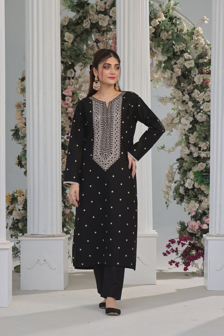 Belle Khaddar Embroidered 2PC Dress