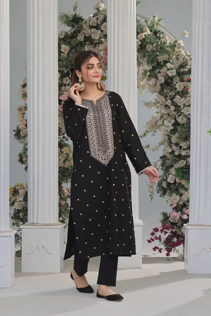 Belle Khaddar Embroidered 2PC Dress