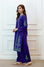 Load image into Gallery viewer, Indigo 2PC Embroidered Lawn Dress
