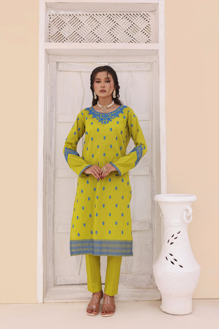 Luxeurs Embroidered Pretwear Designer Lawn Dress