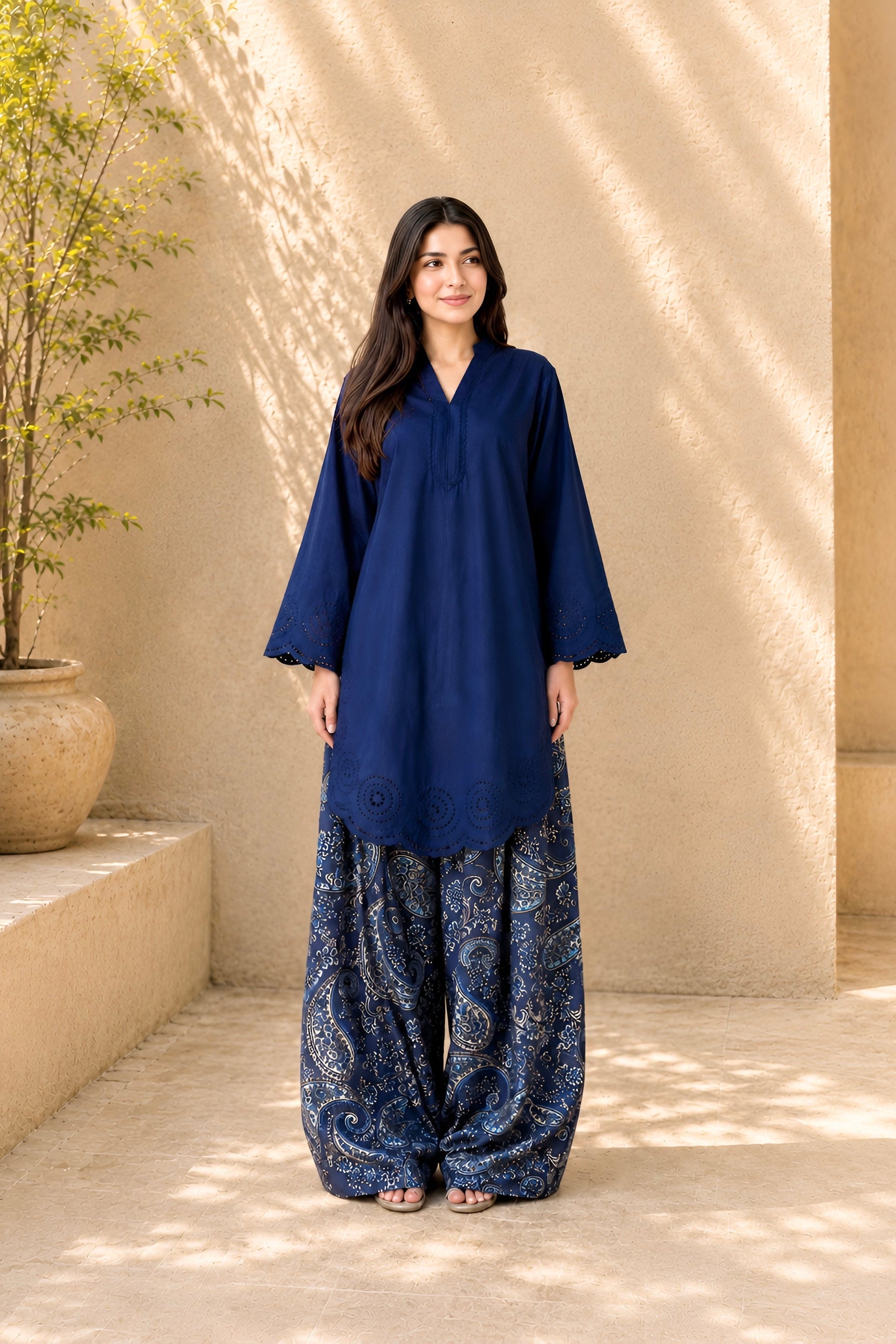 Pansy Embroidered 2PC Dress
