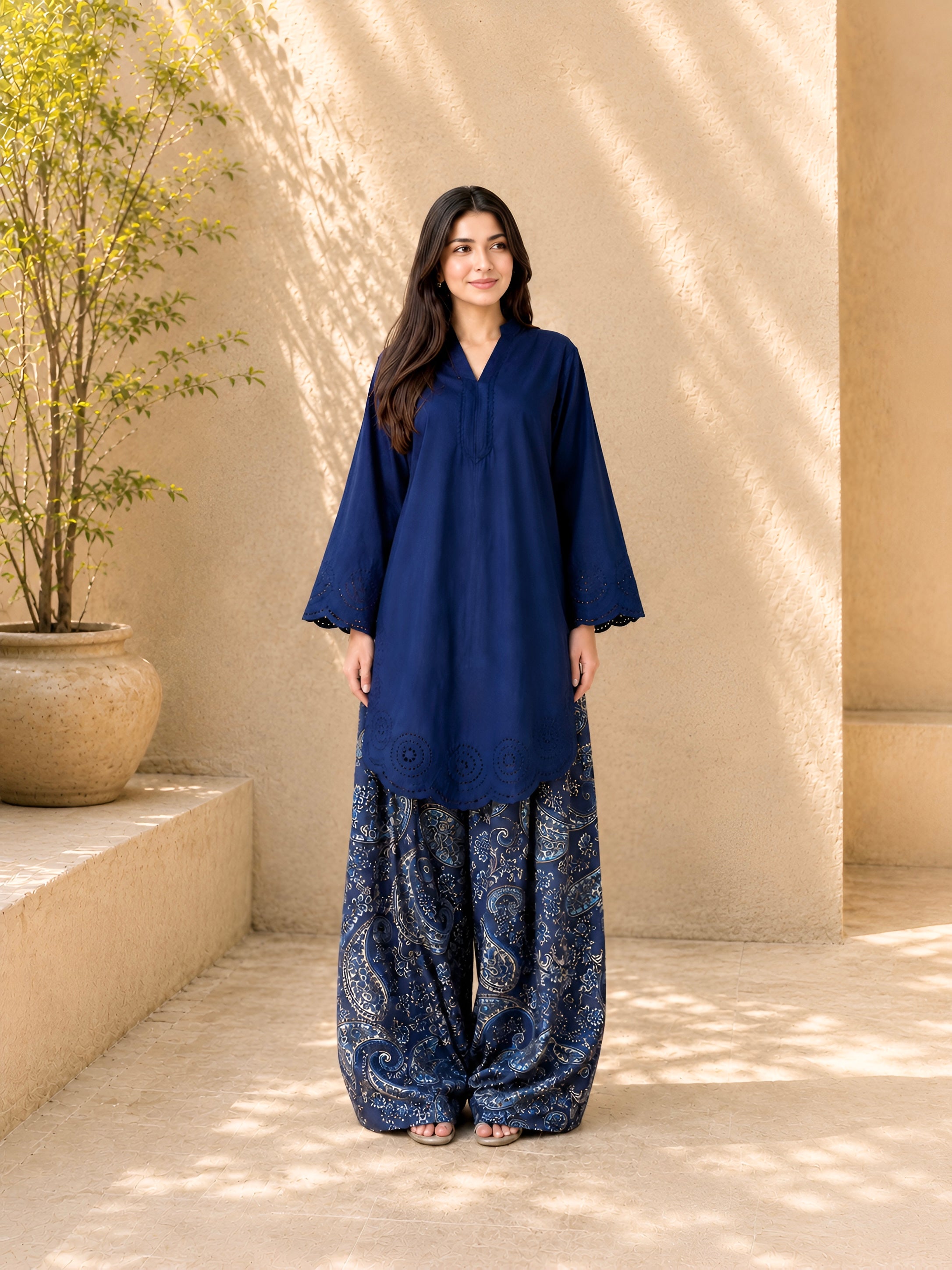 Pansy Embroidered 2PC Dress