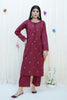 Terracotta 2PC Embroidered Lawn Dress