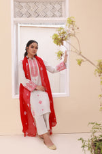 Load image into Gallery viewer, Luxeurs Embroidered Pretwear Designer Lawn Dress
