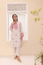 Load image into Gallery viewer, Luxeurs Embroidered Pretwear Designer Lawn Dress
