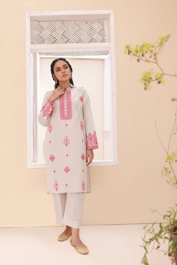 Luxeurs Embroidered Pretwear Designer Lawn Dress