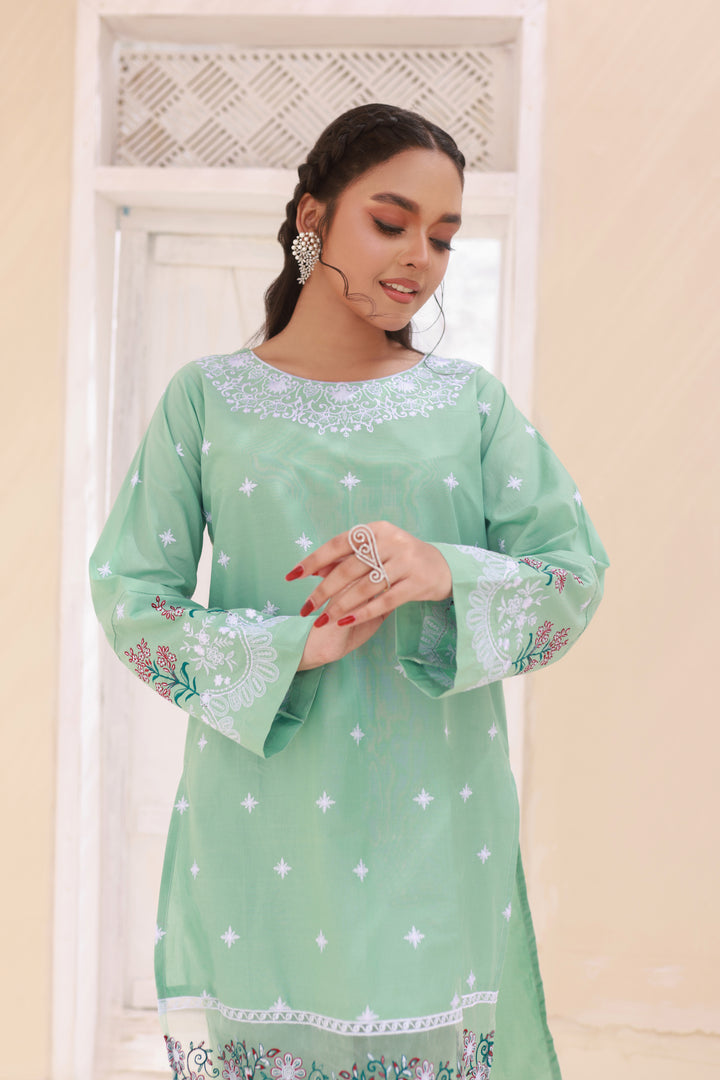 Luxeurs Embroidered Pretwear Designer Lawn Dress