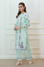Load image into Gallery viewer, Aqua 2PC Lawn Embroidered Dress
