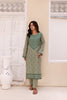 Moss Green Embroidered Lawn Stitched Dress