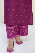 Load image into Gallery viewer, Red Plum 2PC Embroidered Lawn Dress
