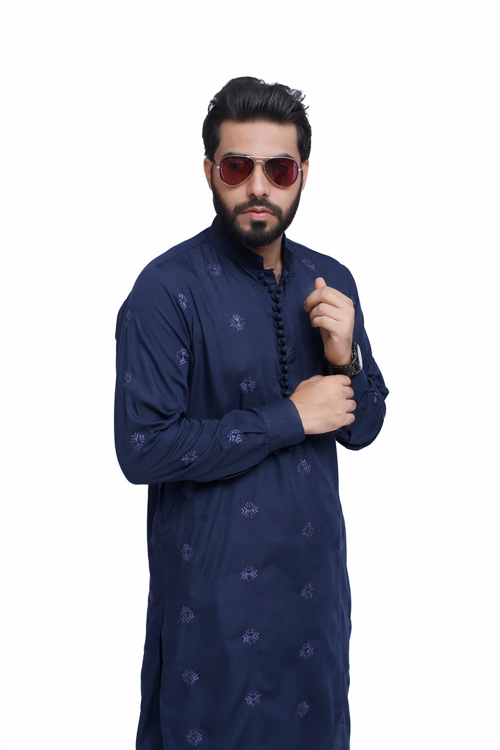 Men's MonoChrome Cotton Kurta Pajama