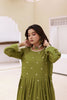 Spring Olive Embroidered Lawn Stitched 2PC Dress