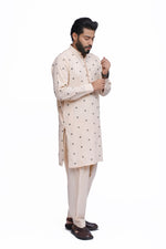Load image into Gallery viewer, Men&#39;s Beige Stitched Cotton Shalwar Kameez

