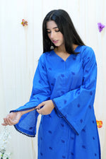 Load image into Gallery viewer, Azure 2PC Embroidered Lawn Dress
