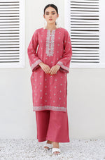Load image into Gallery viewer, Slate Rose Embroidered Khaddar 2pc Dress
