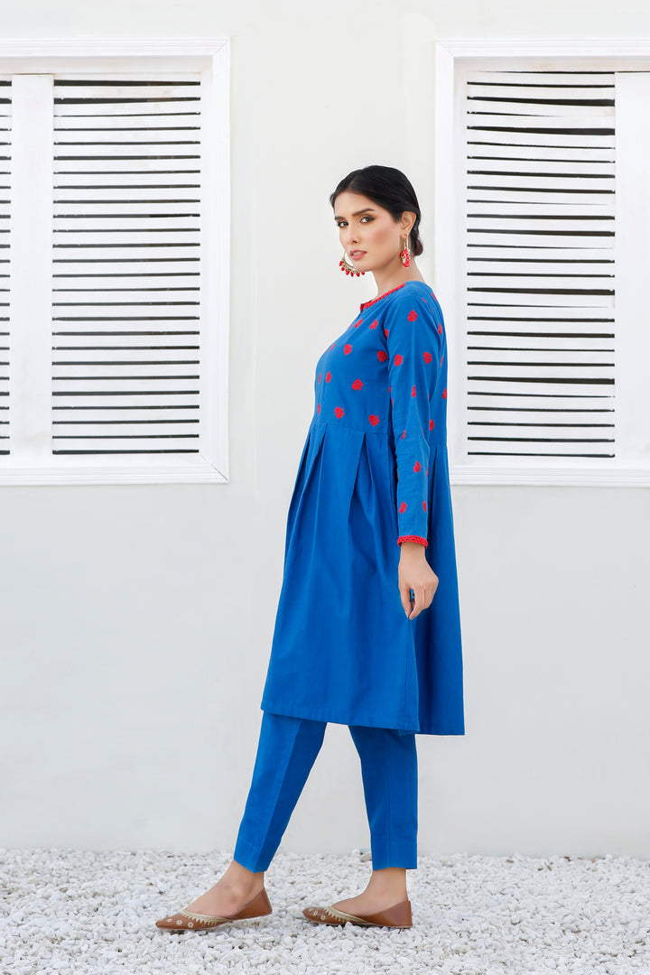 Mykonos Blue Khaddar 2pc Dress