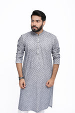 Load image into Gallery viewer, Men&#39;s Texture Printed Cotton Kurta