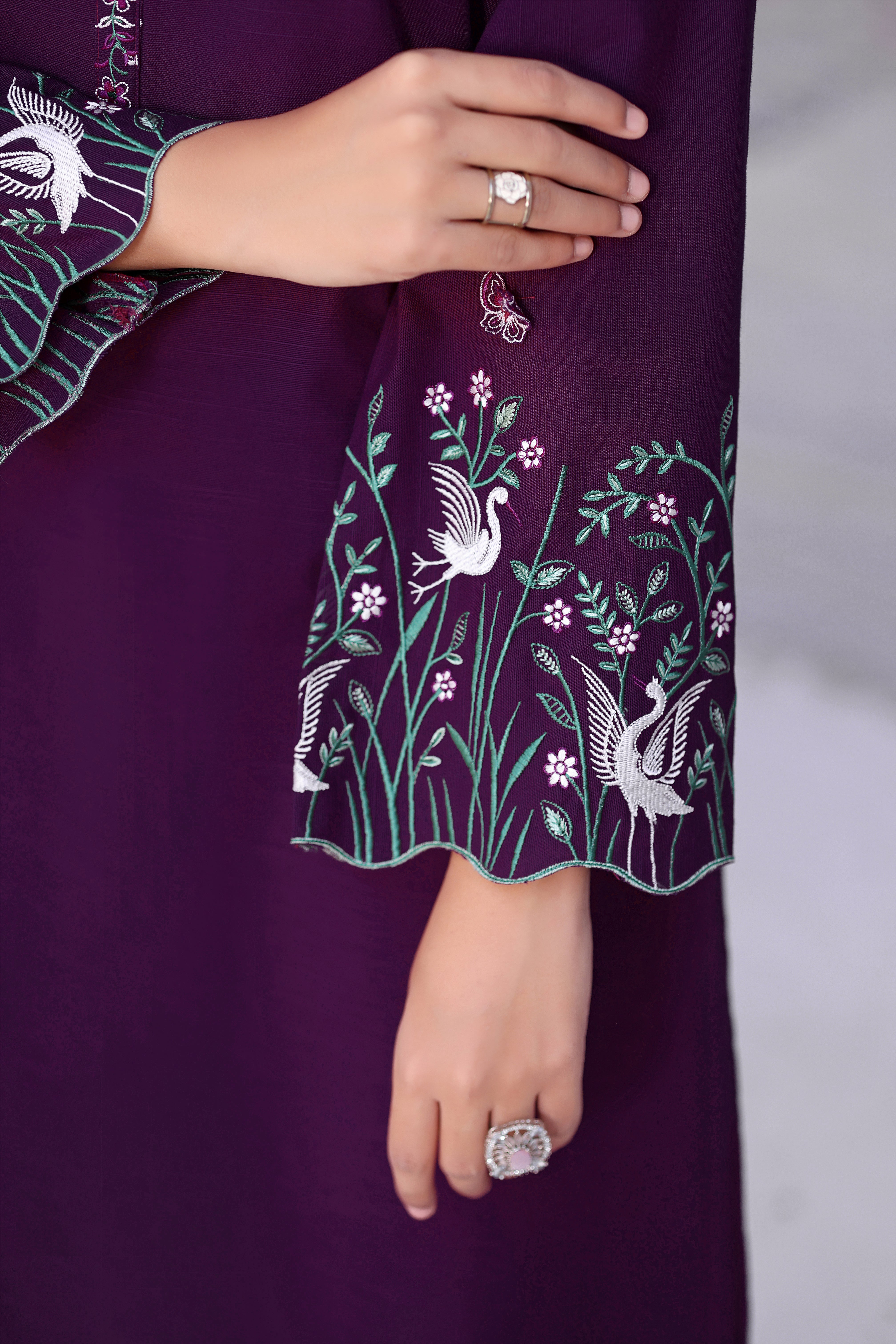 Slay khaddar Embroidered 2PC Dress